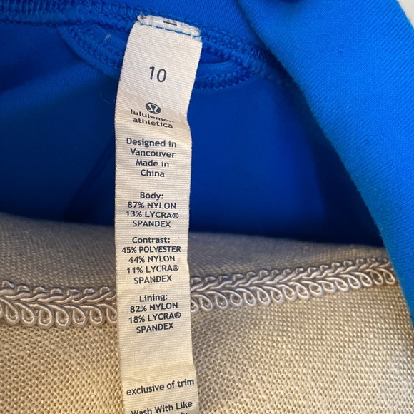 *Reworked* Lululemon Daily Yoga Jacket Beaming Blue/Classic Stripe Size 10 - Picture 4 of 14